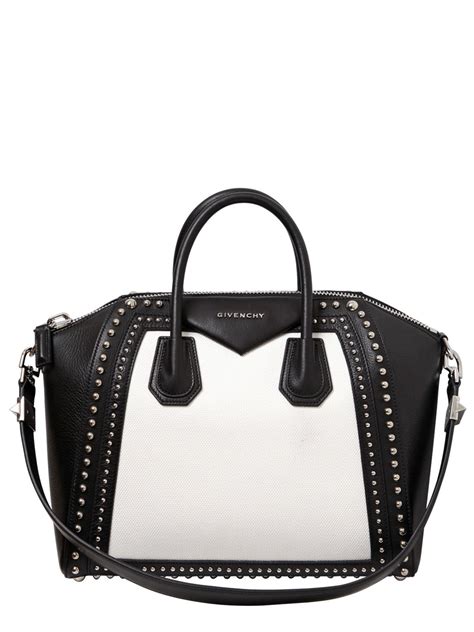 black and white givenchy antigona bag